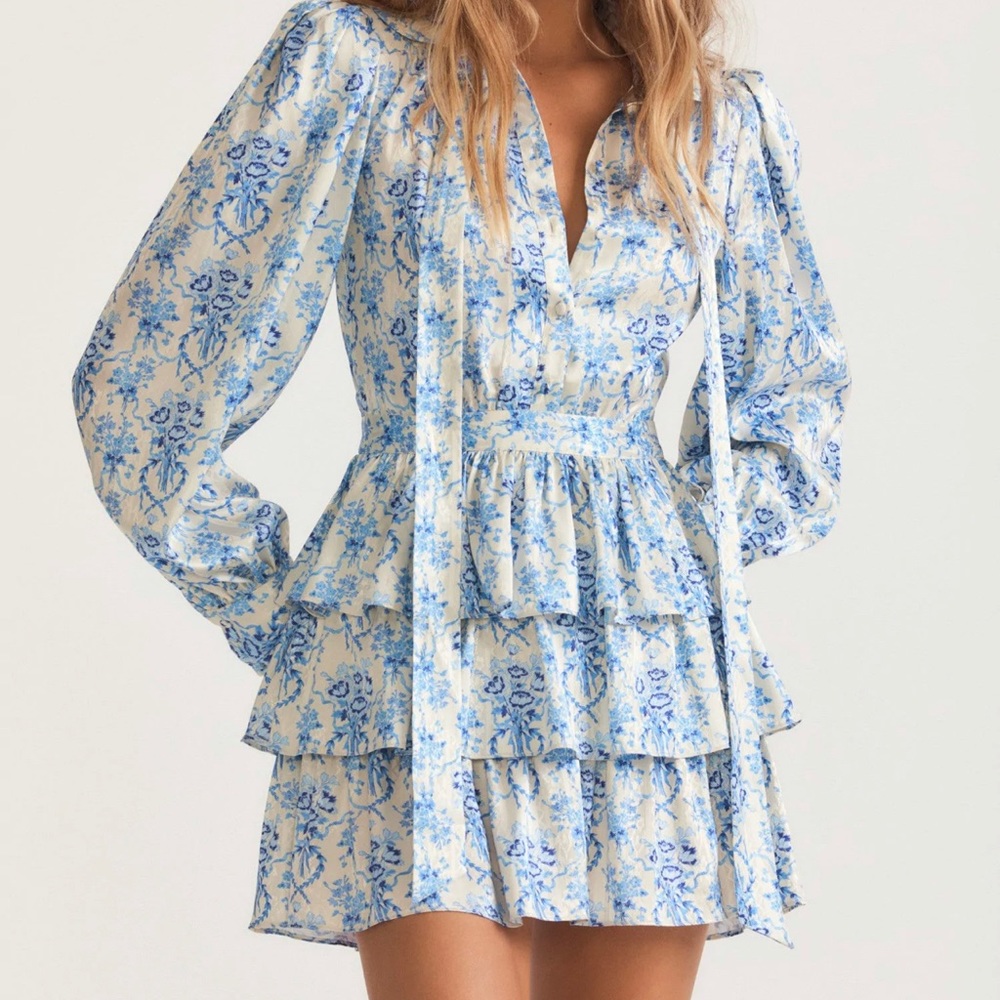 NWT LoveShackFancy Daly Mini Dress Size 8 in Frosted Shores